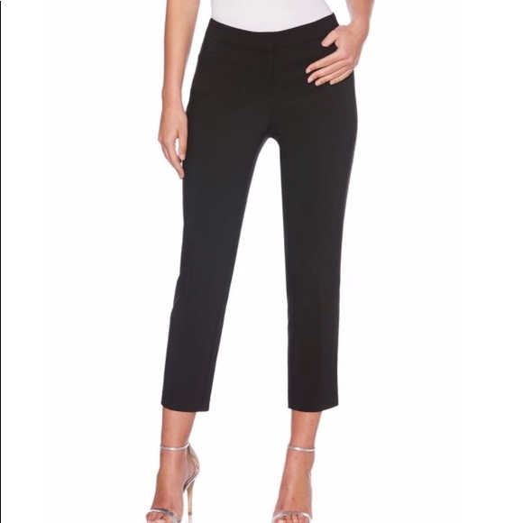 Rafaella Comfort fit black printed Slim Leg Pull On Pants - Picture 2 of 8